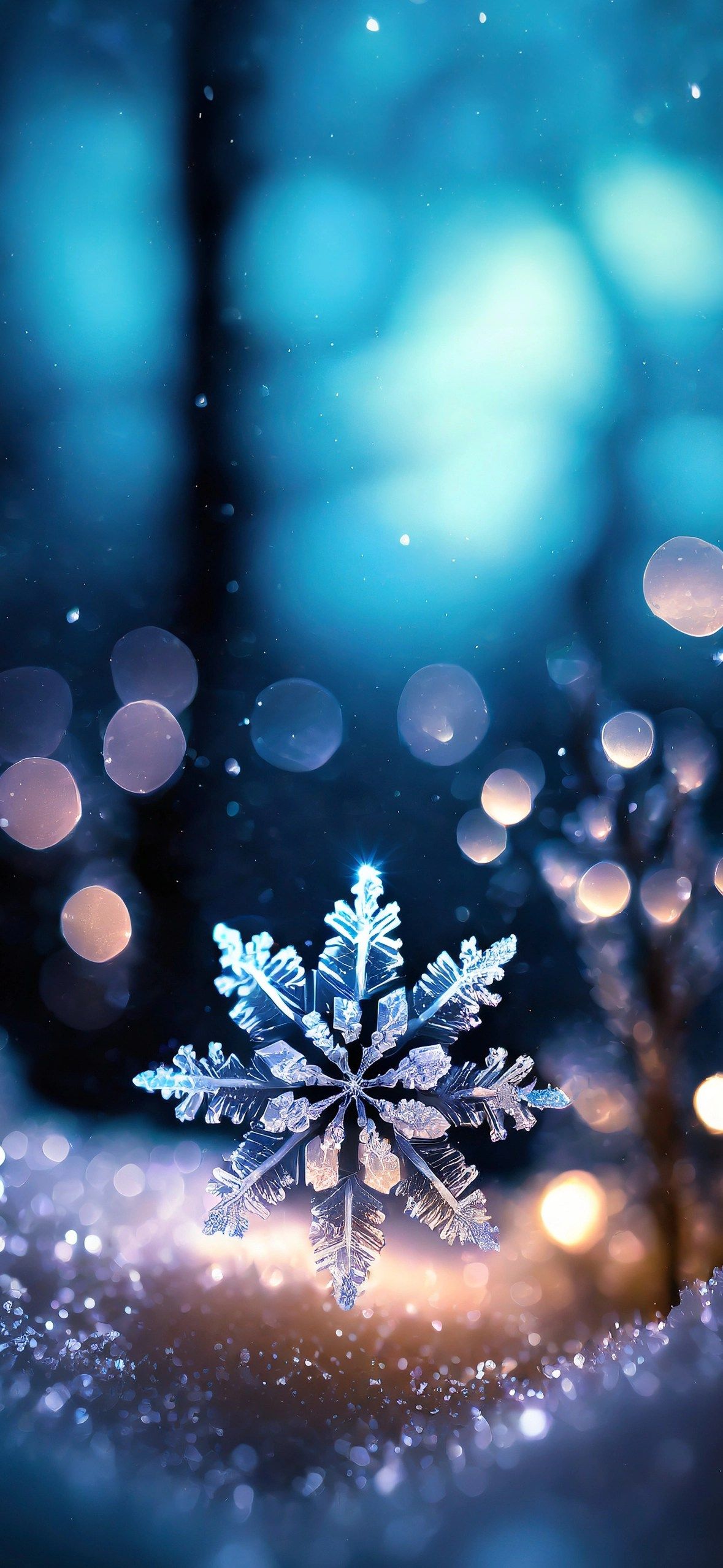 beautiful snowflake iphone wallpaper designs