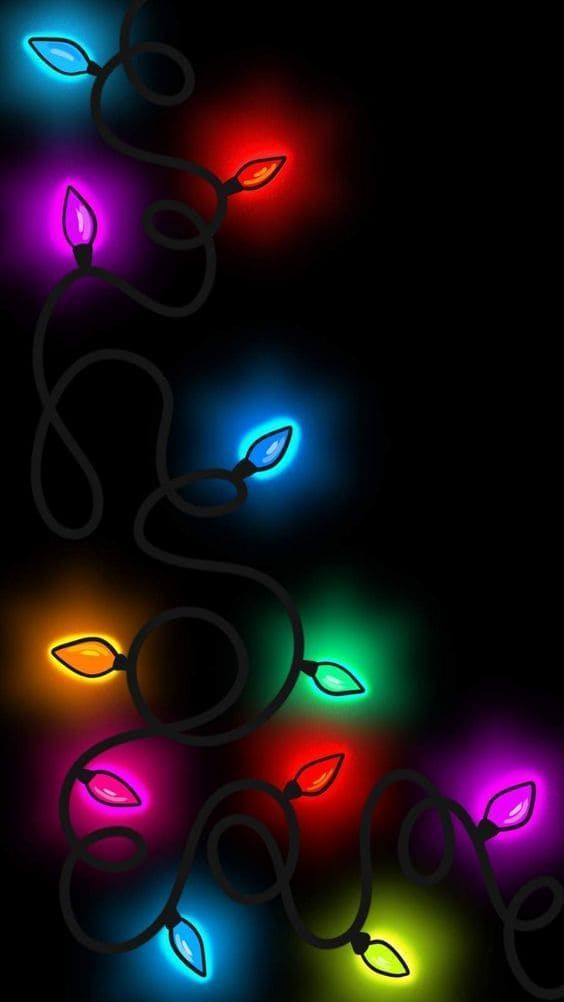 custom christmas lights wallpaper for iphone