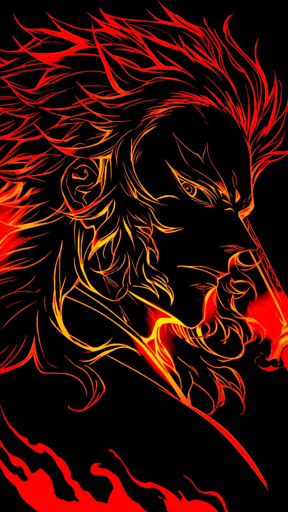 dynamic Rengoku iPhone wallpaper