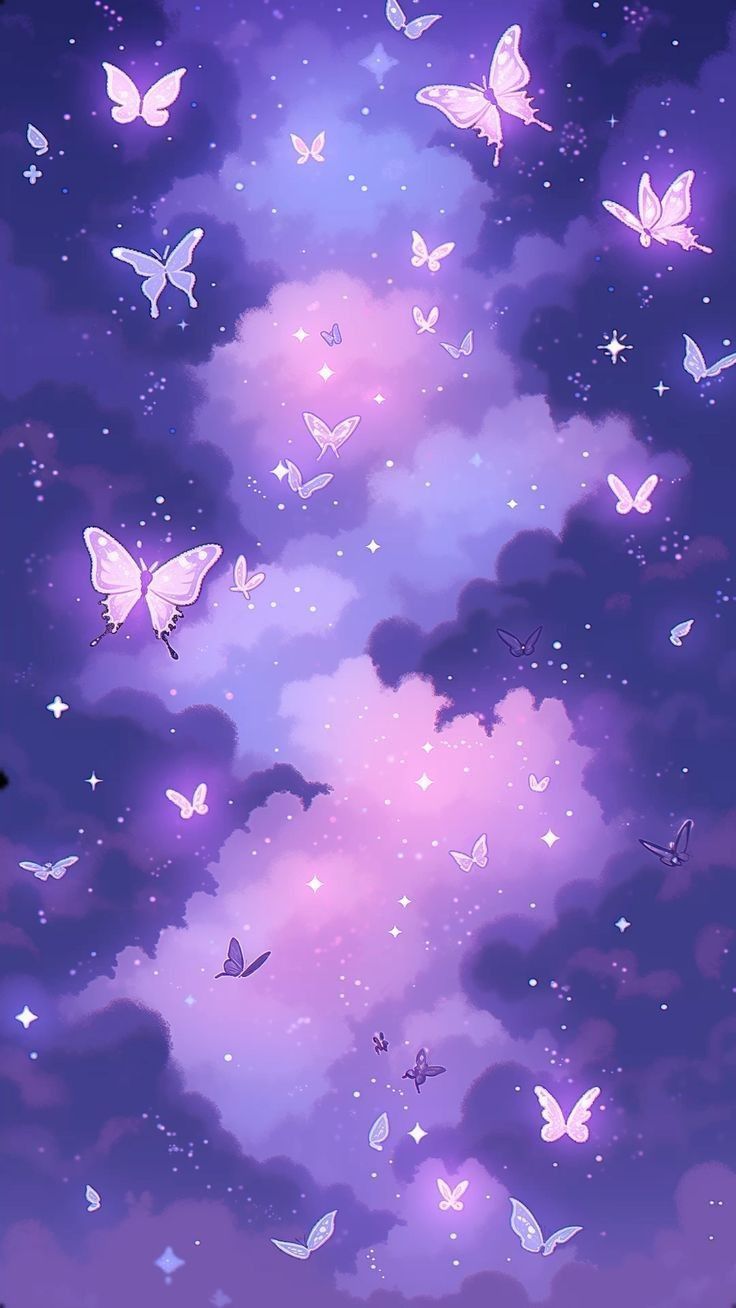 elegant iphone purple butterfly wallpaper themes