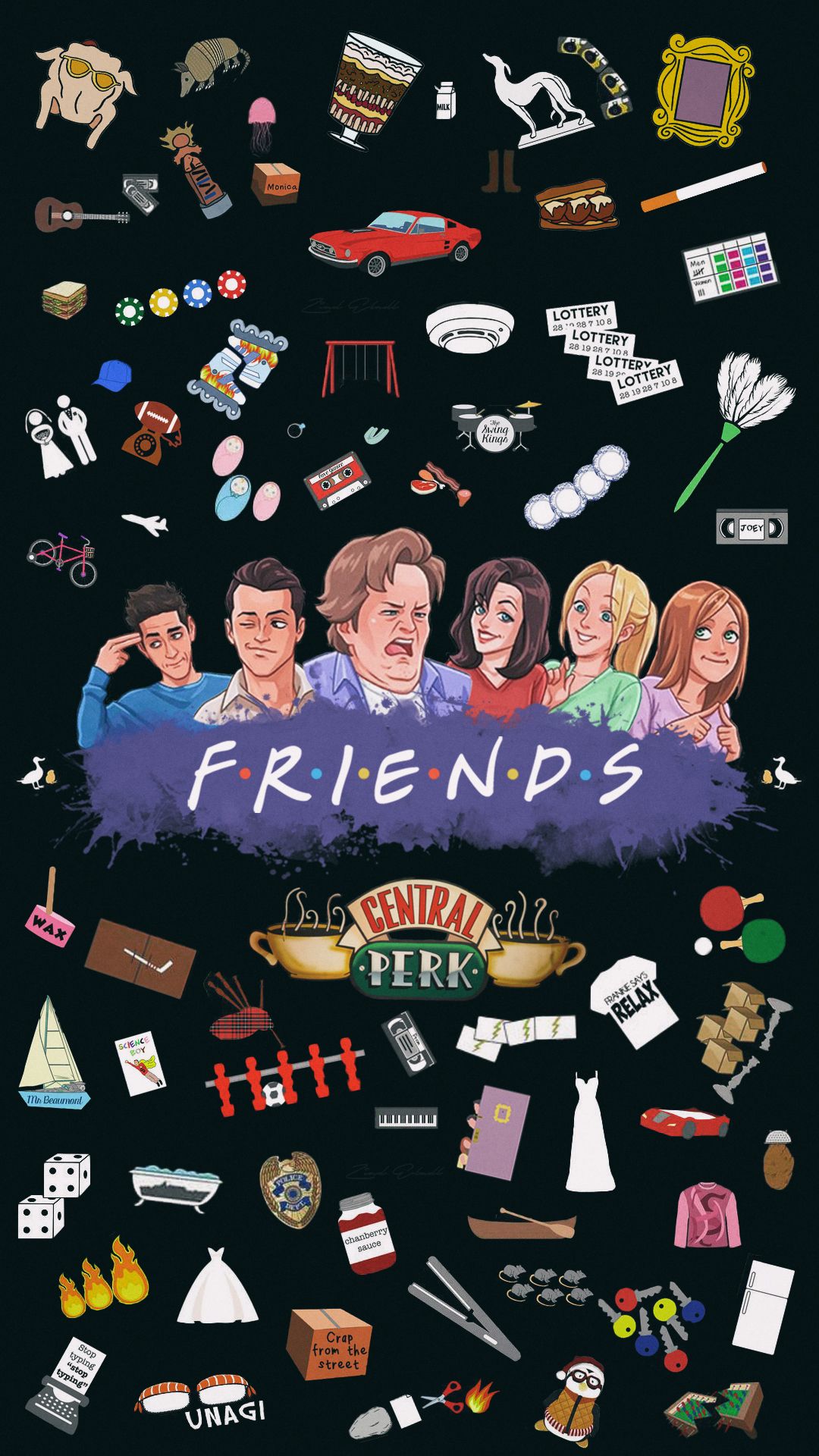 funny friends wallpaper iphone