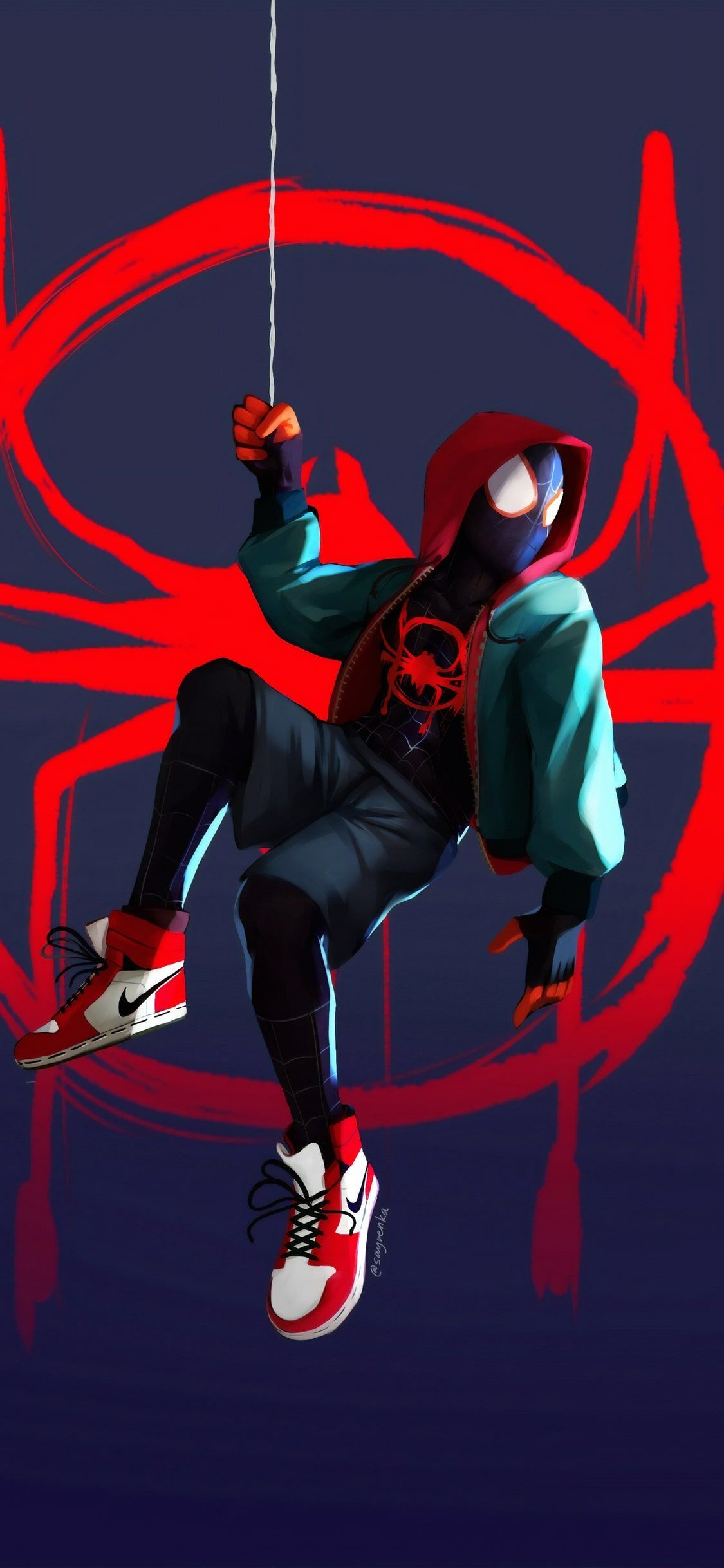 high-resolution miles morales iphone wallpaper