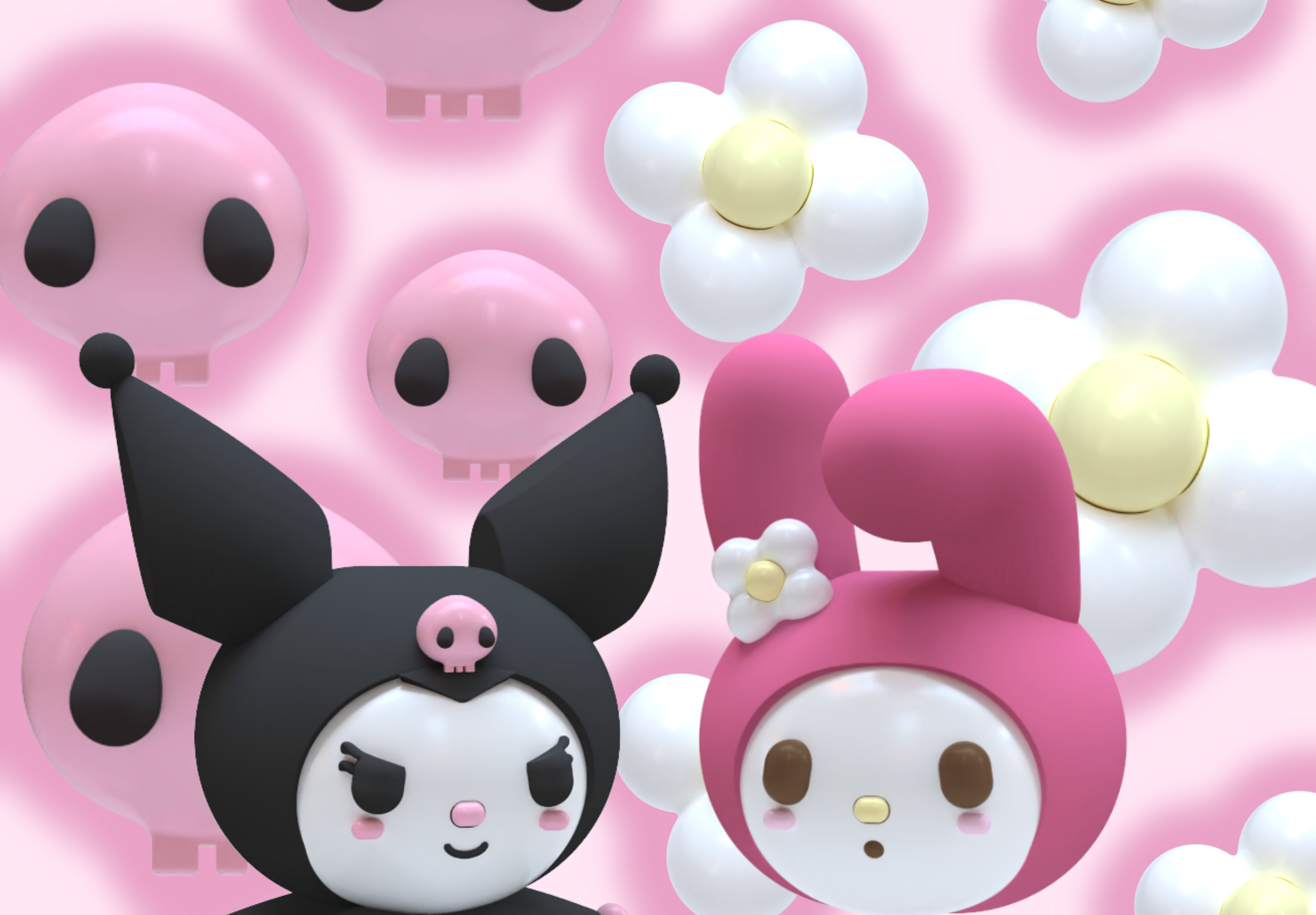 iphone my melody and kuromi wallpaper 0035