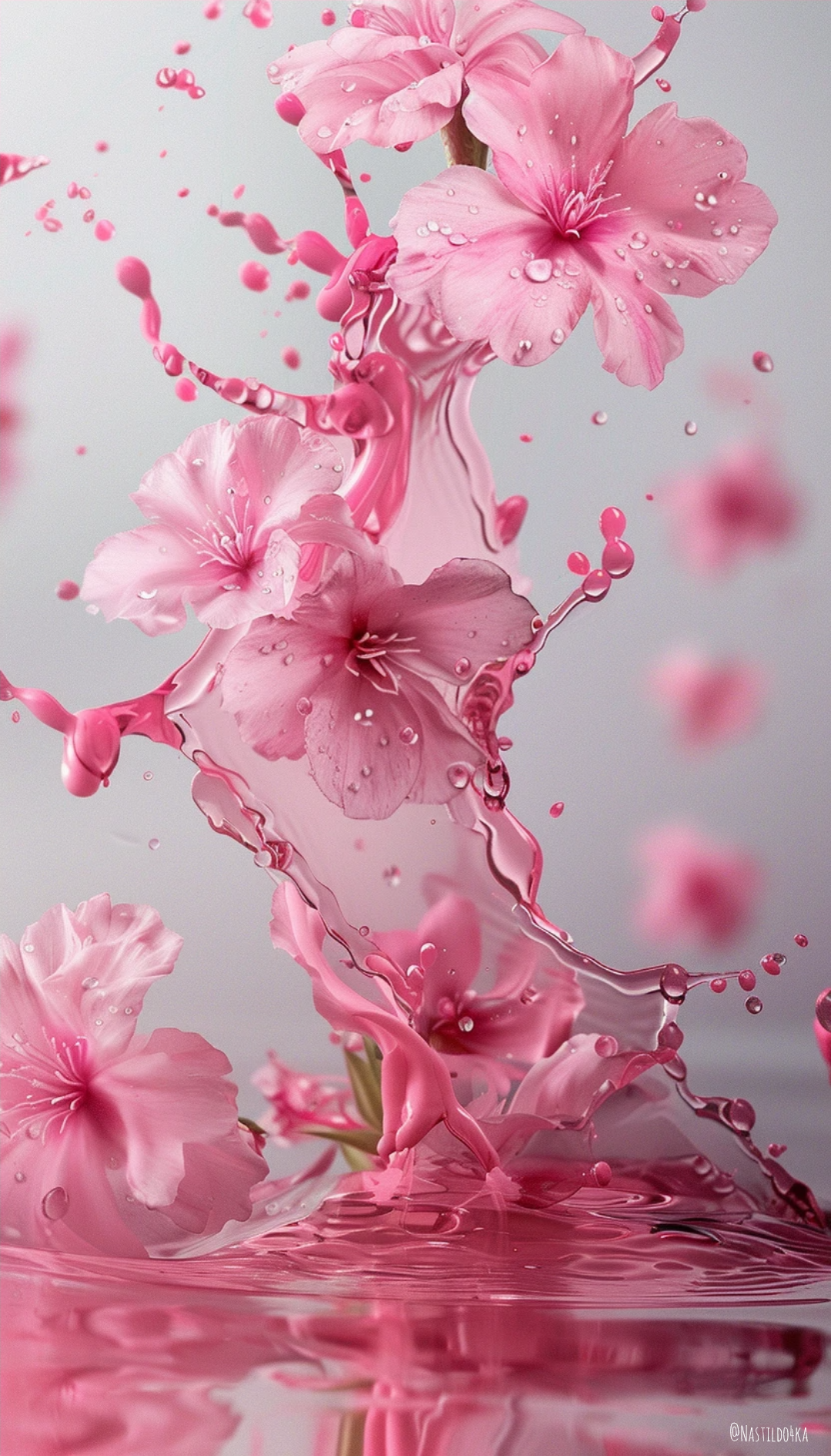 iphone pink flower wallpaper 0074