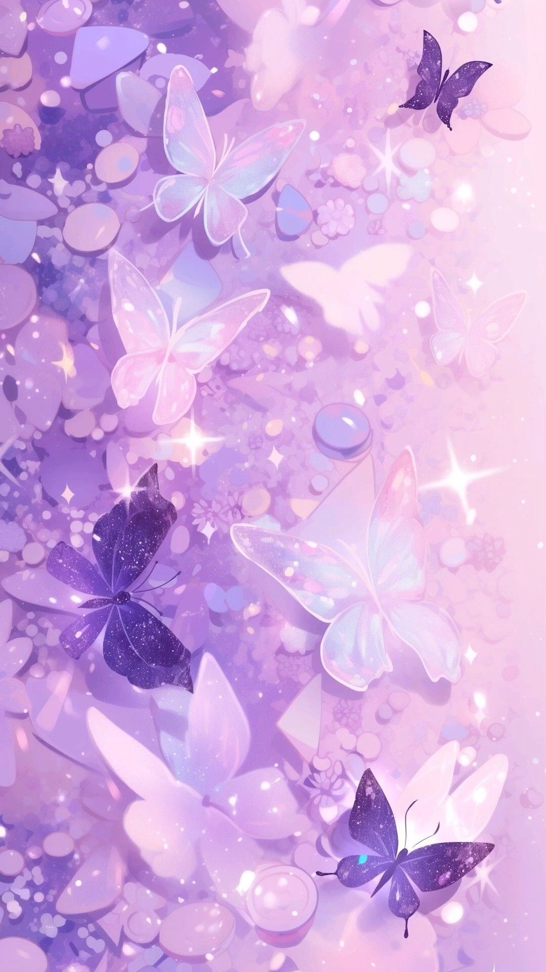 iphone purple butterfly wallpaper 0035