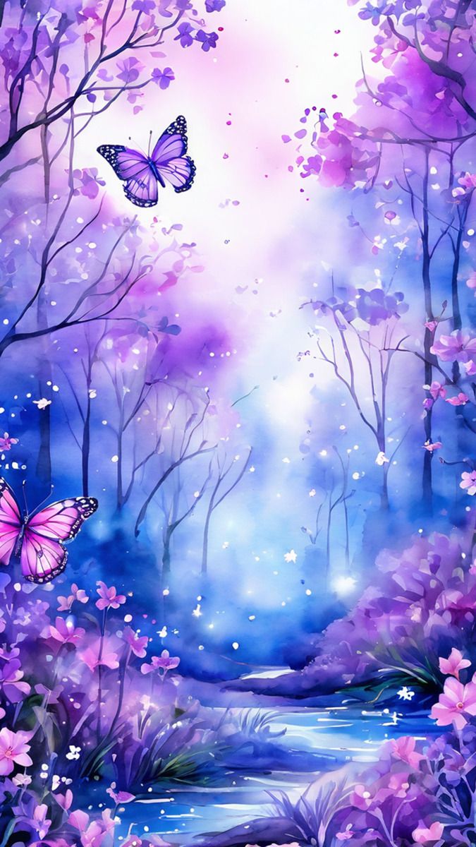 iphone purple butterfly wallpaper 0040