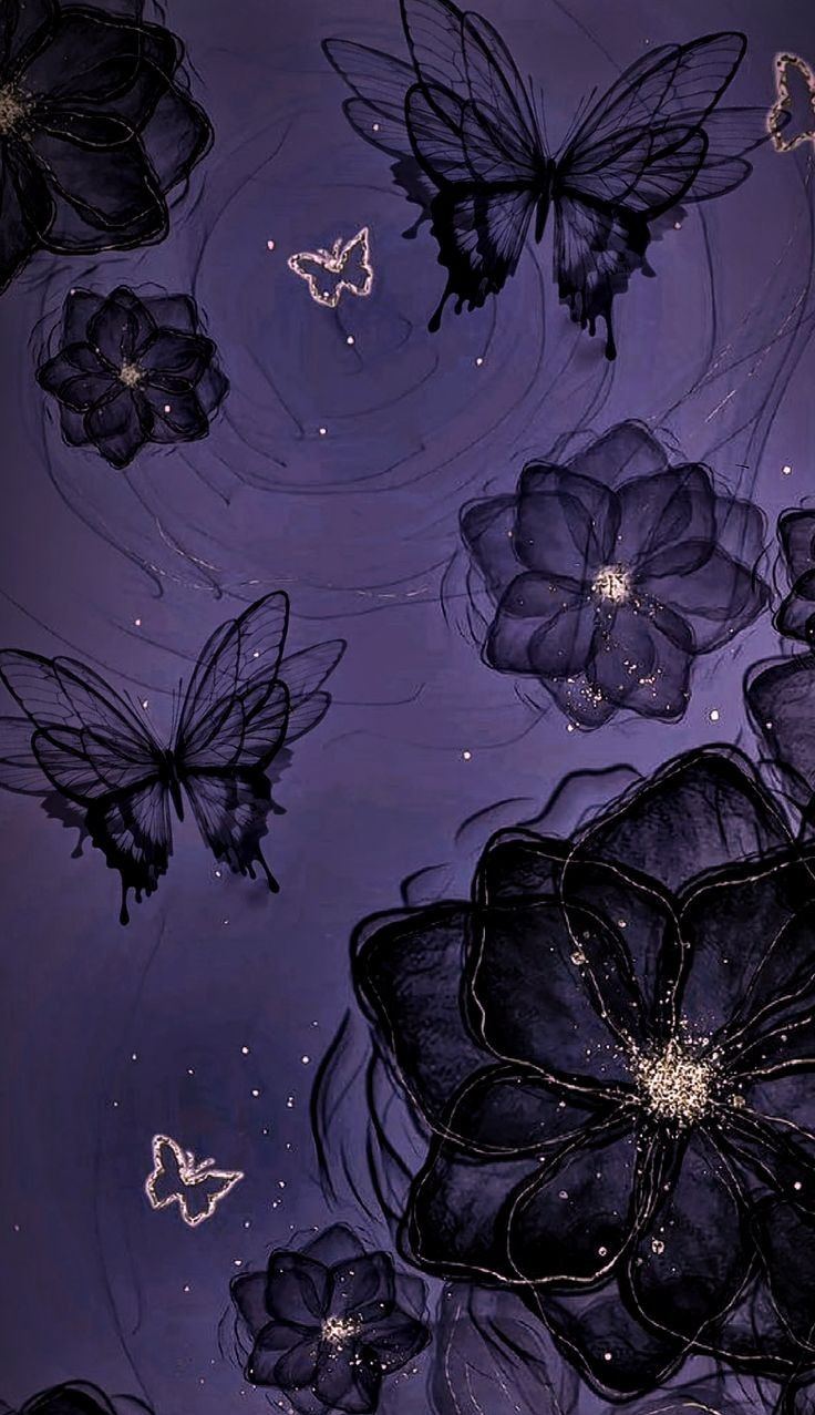 iphone purple butterfly wallpaper 0067