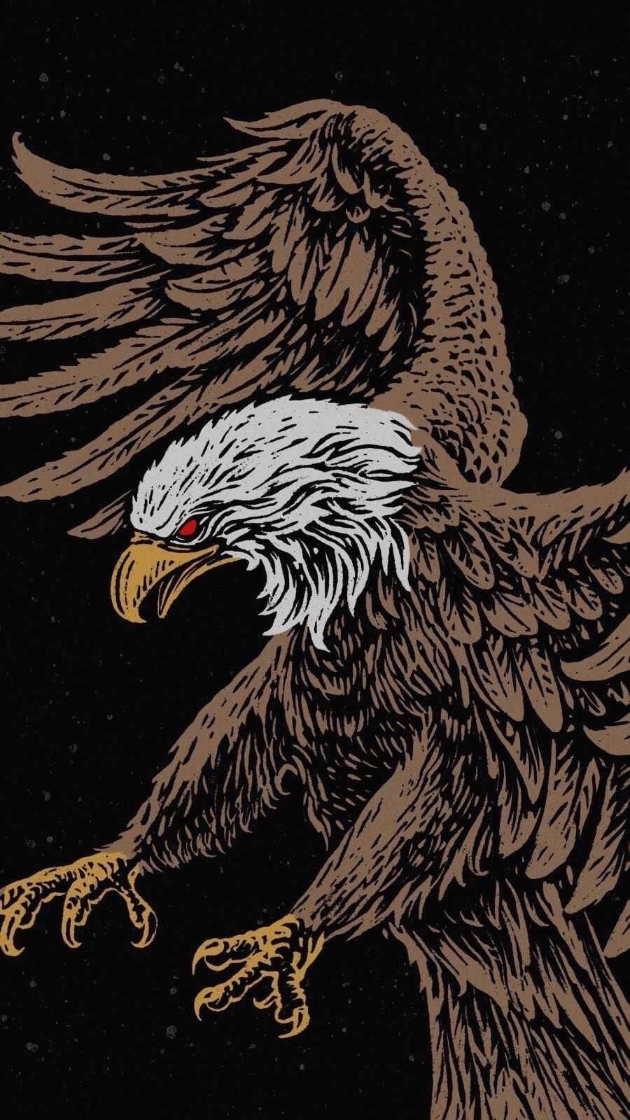 minimalist eagles wallpaper iphone