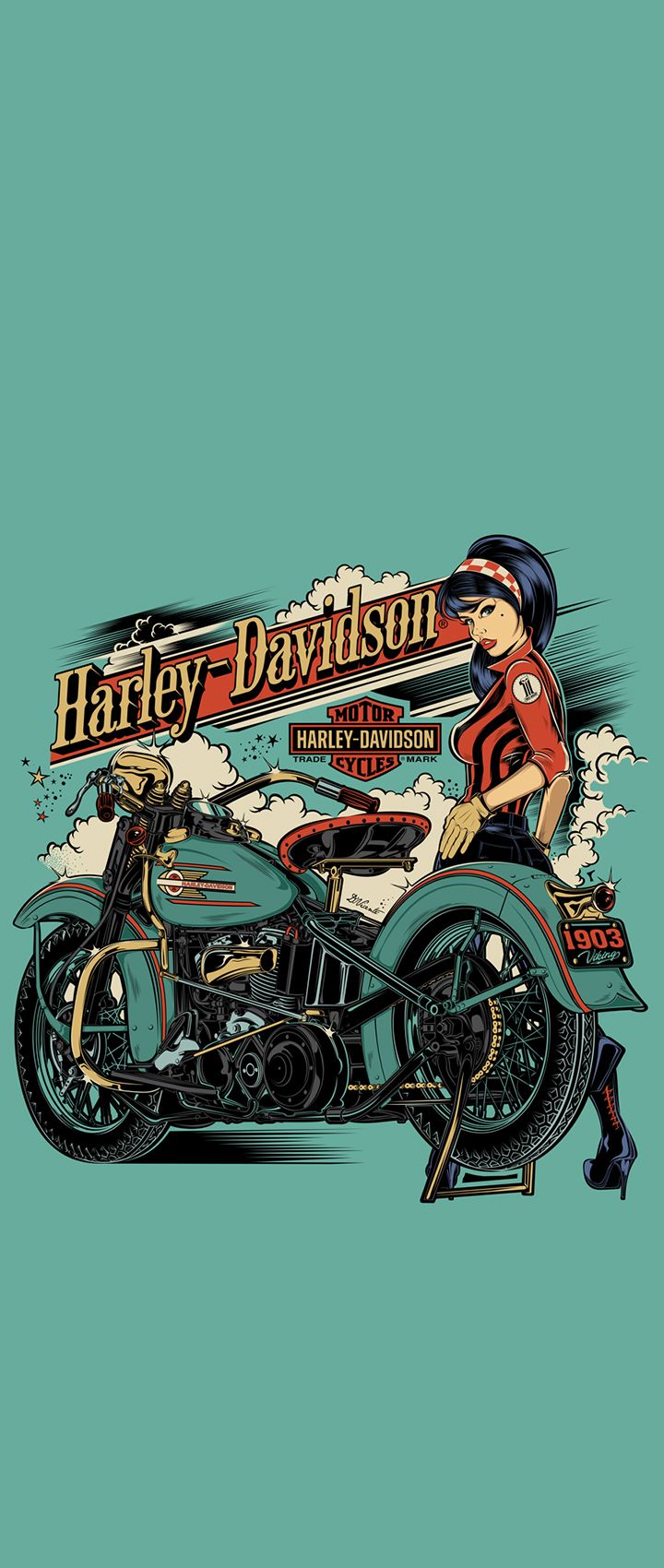 minimalist harley davidson wallpaper iphone