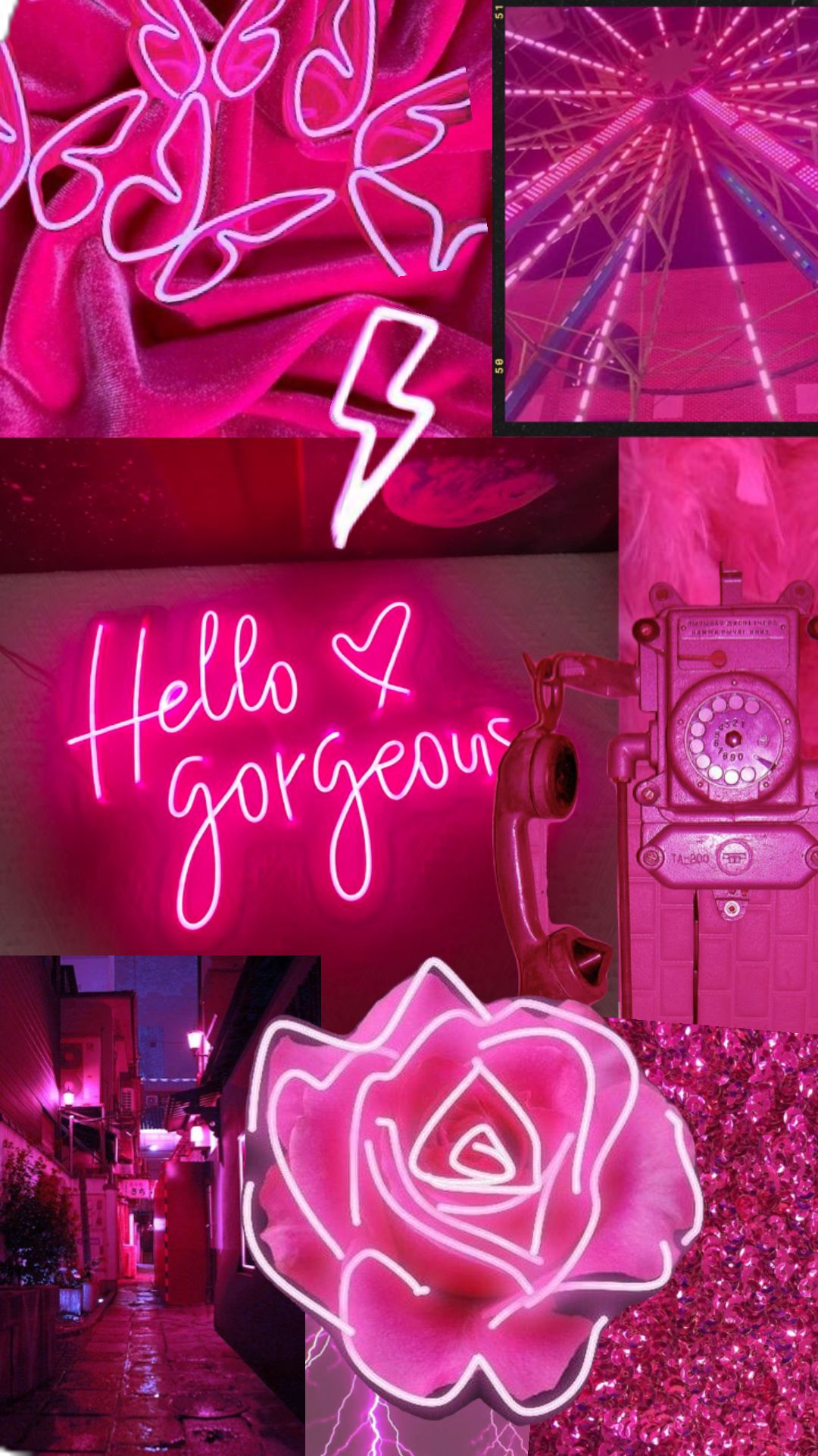 modern neon iphone pink aesthetic wallpaper choices