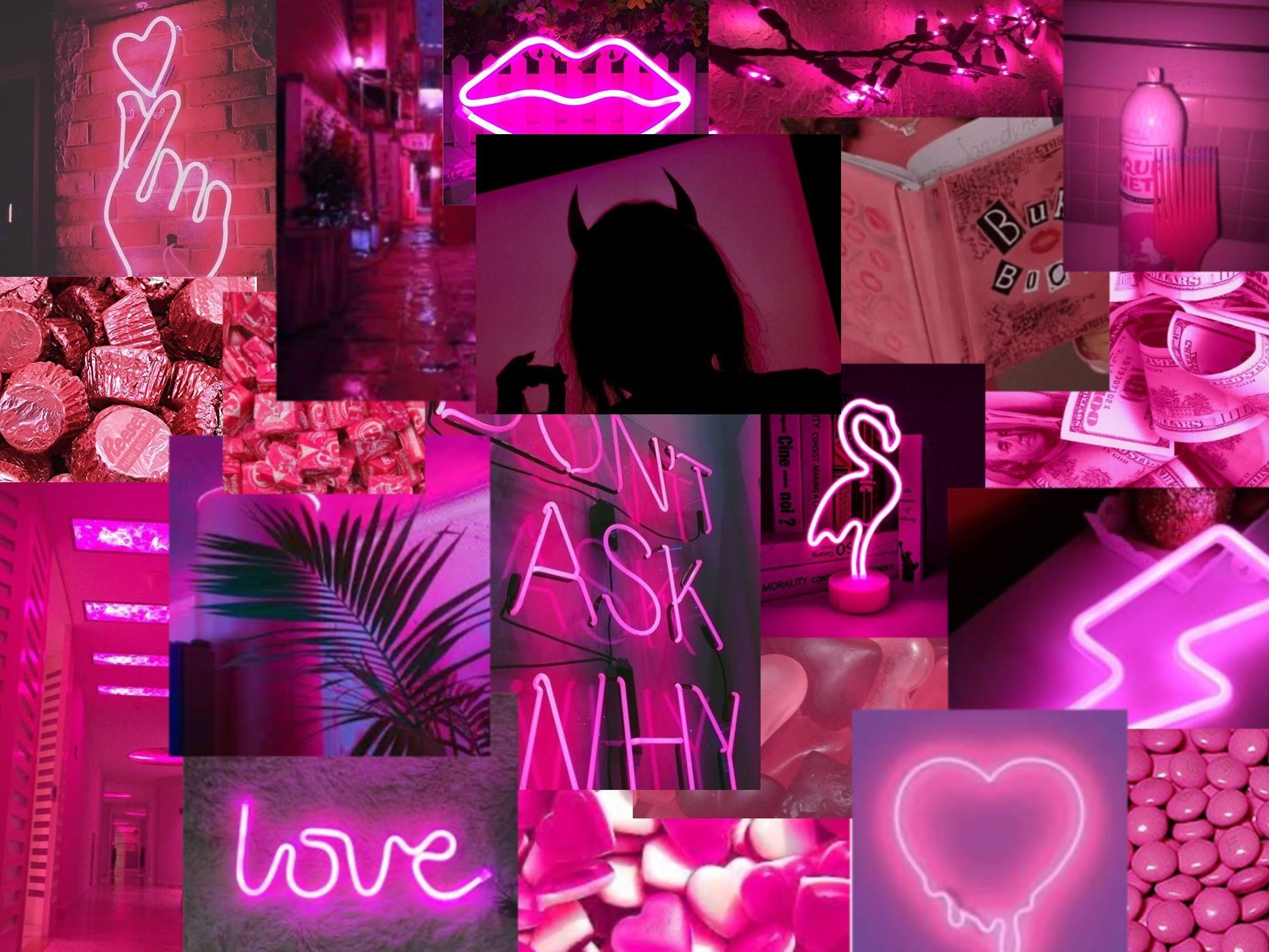 neon iphone pink aesthetic wallpaper 0074