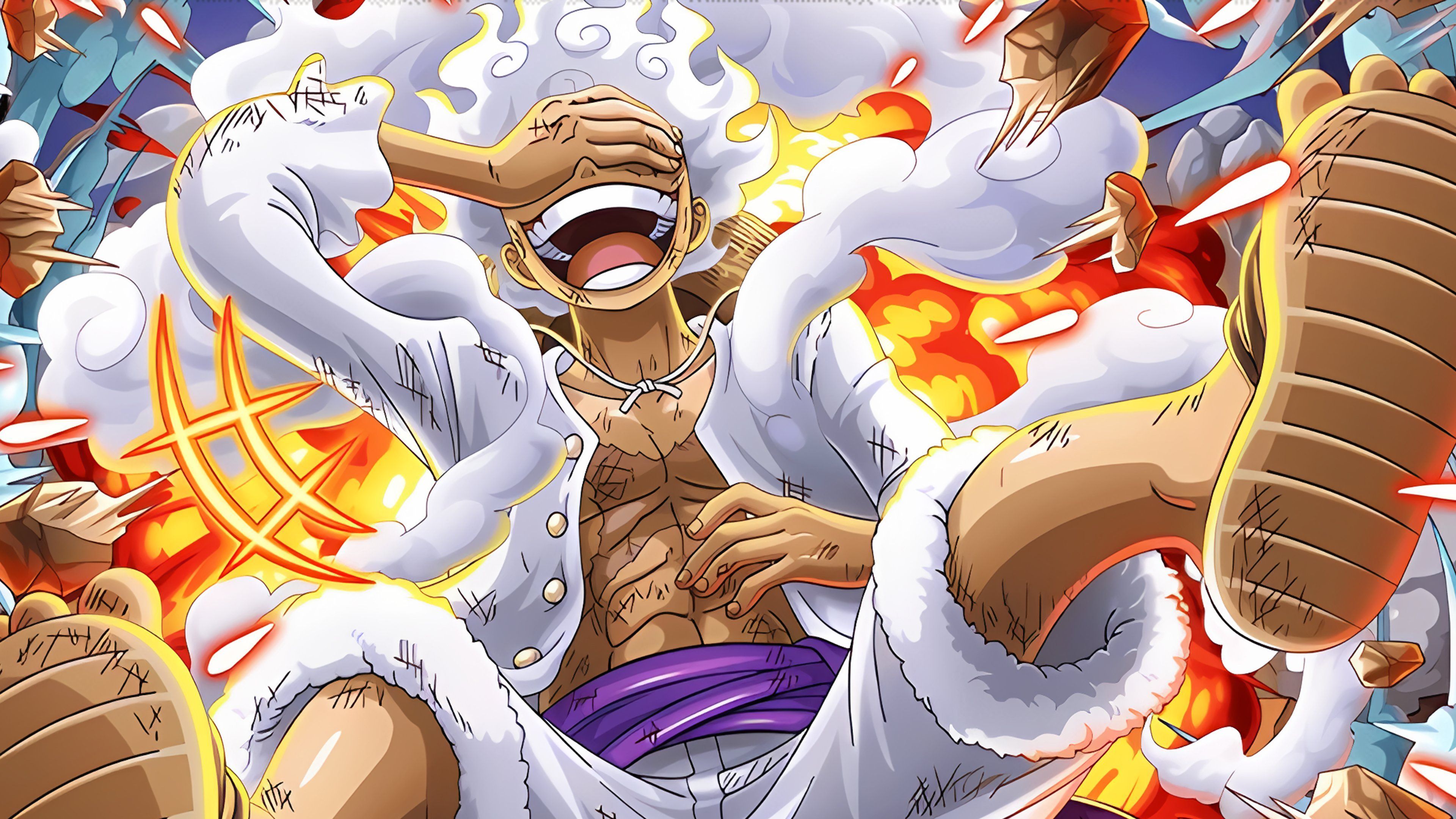 One Piece Luffy art for phone screens