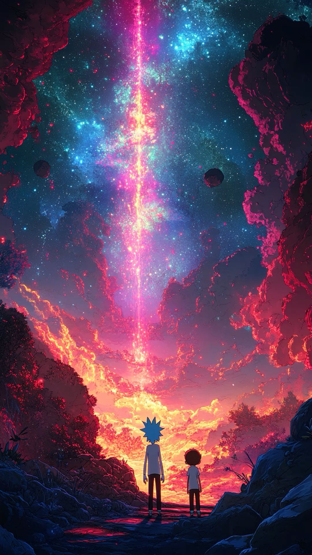 rick and morty aesthetic iphone wallpaper