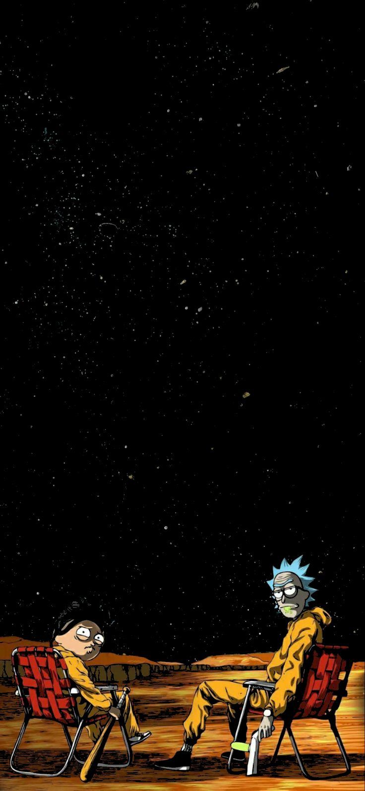 rick and morty fan art iphone wallpaper