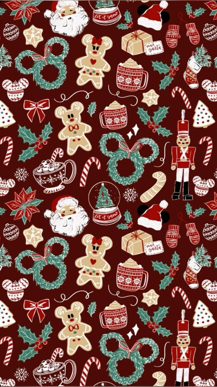 seasonal disney christmas iphone wallpapers