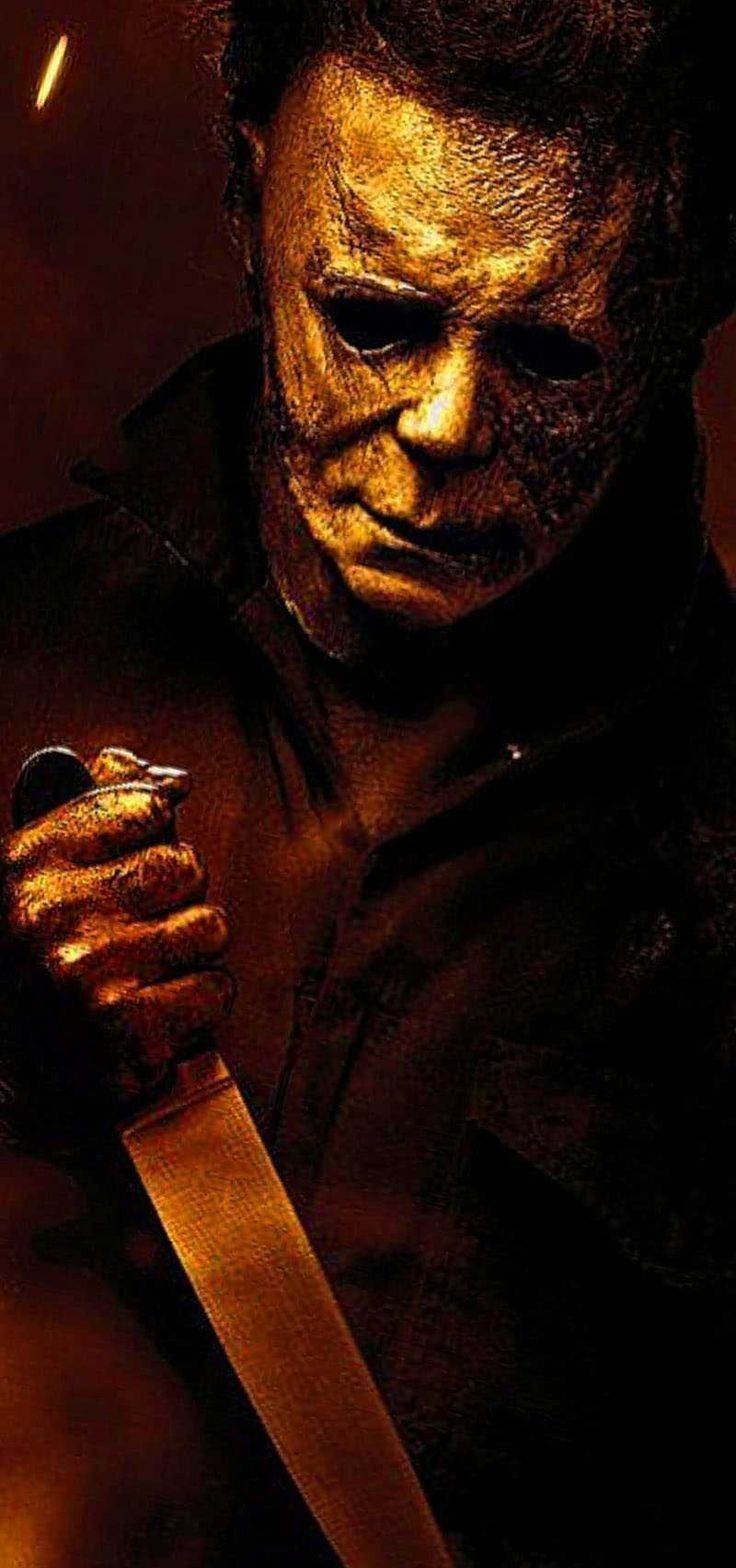 seasonal michael myers iphone wallpaper