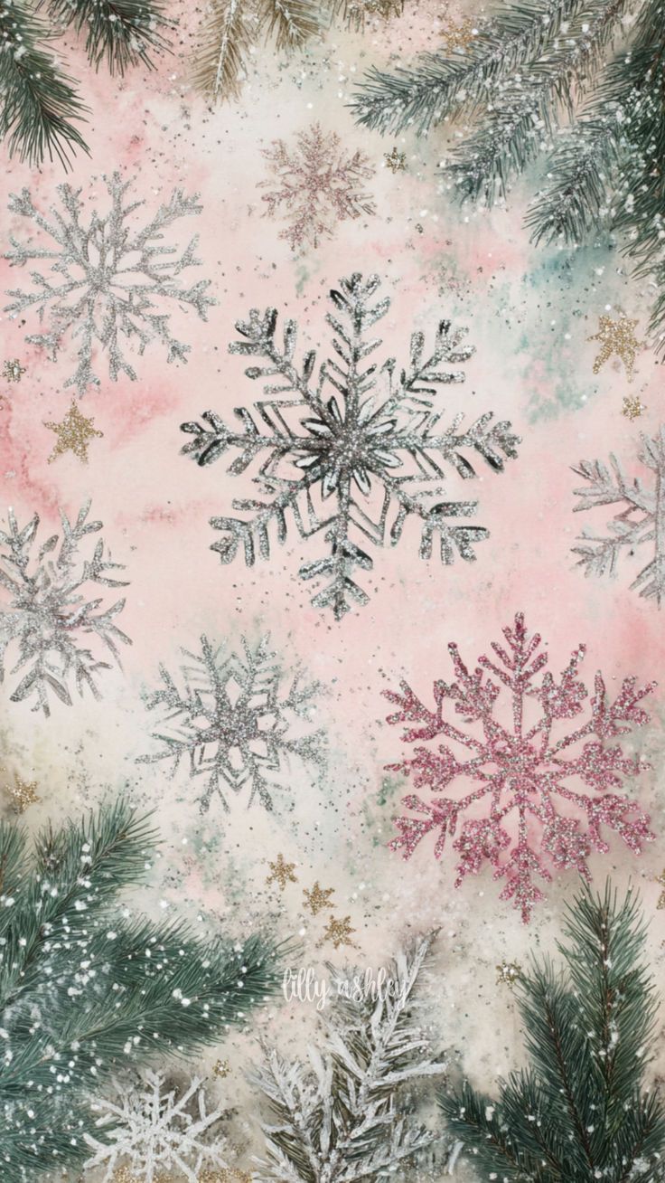 seasonal snowflake iphone wallpaper themes