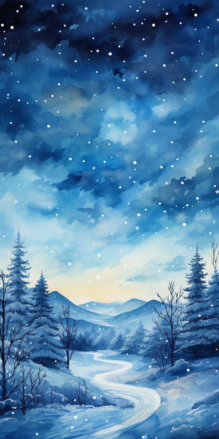 simple cute winter wallpaper iphone