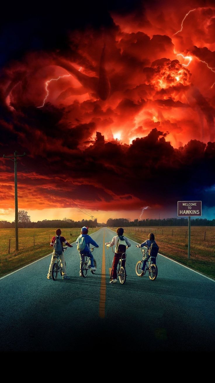 stranger things characters wallpaper iphone