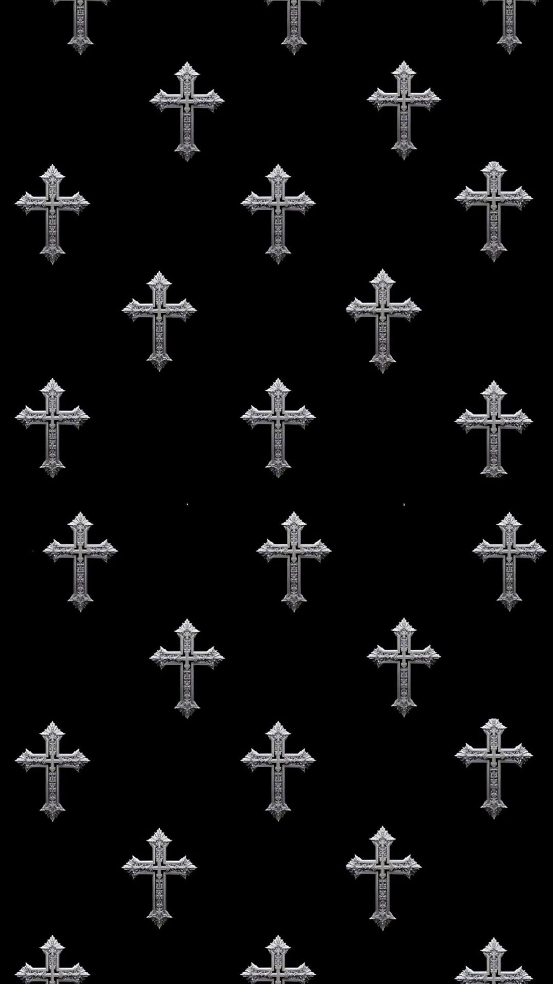 stylish black cross iPhone home screen