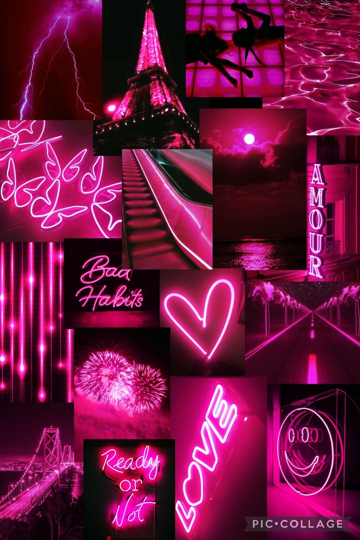 unique neon iphone pink aesthetic wallpaper options