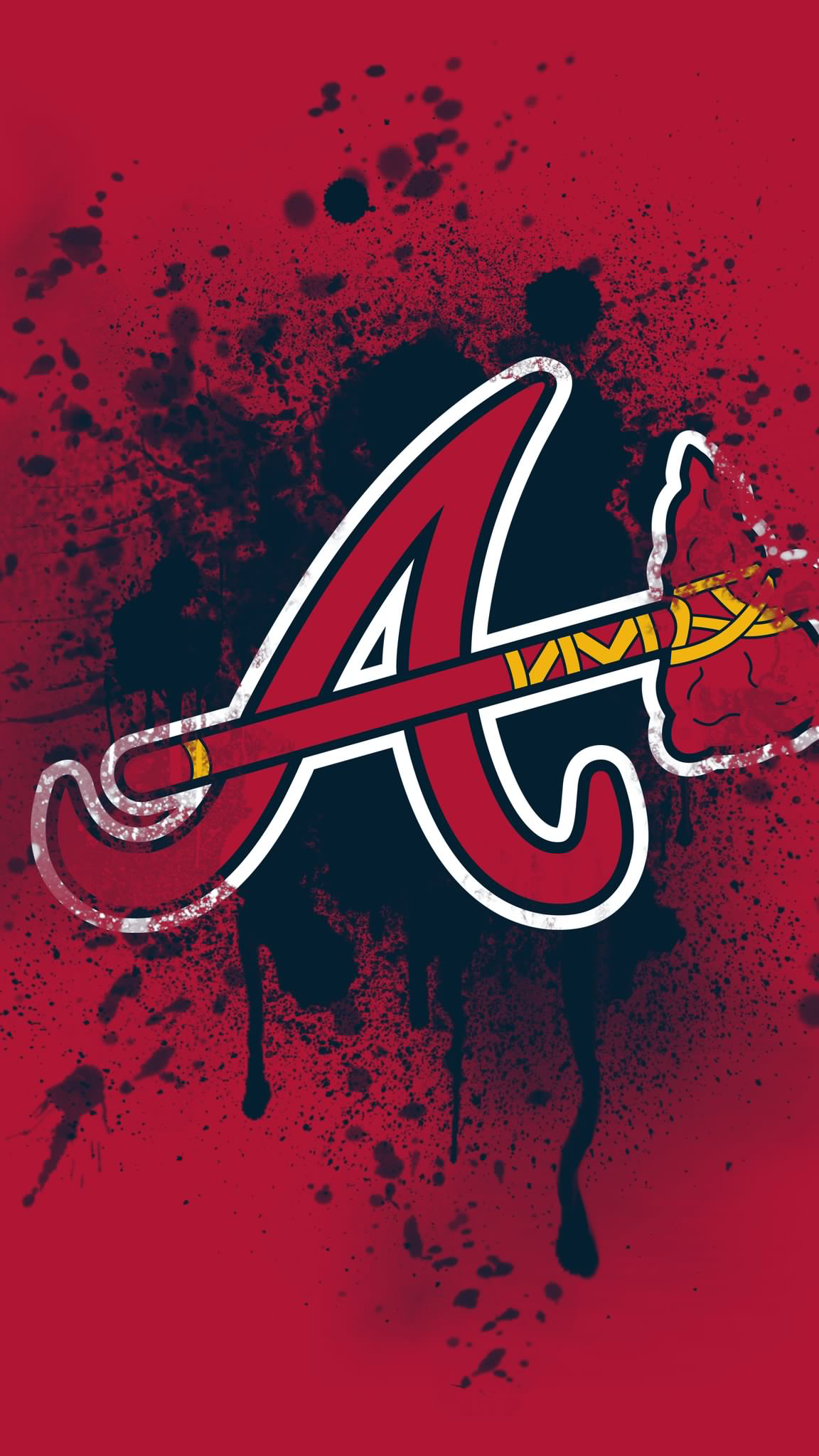 vibrant atlanta braves iphone wallpaper