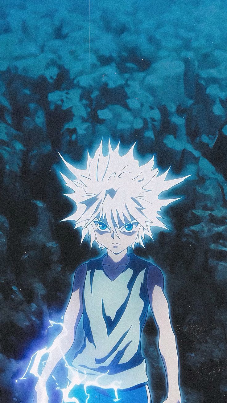 vibrant killua wallpaper iphone